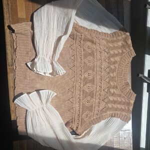 Forever 21 Knit and Sheer Blouse